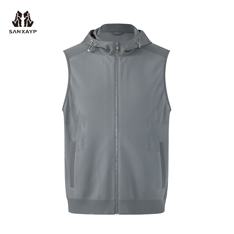 夏季新品时尚修身男士针织马甲