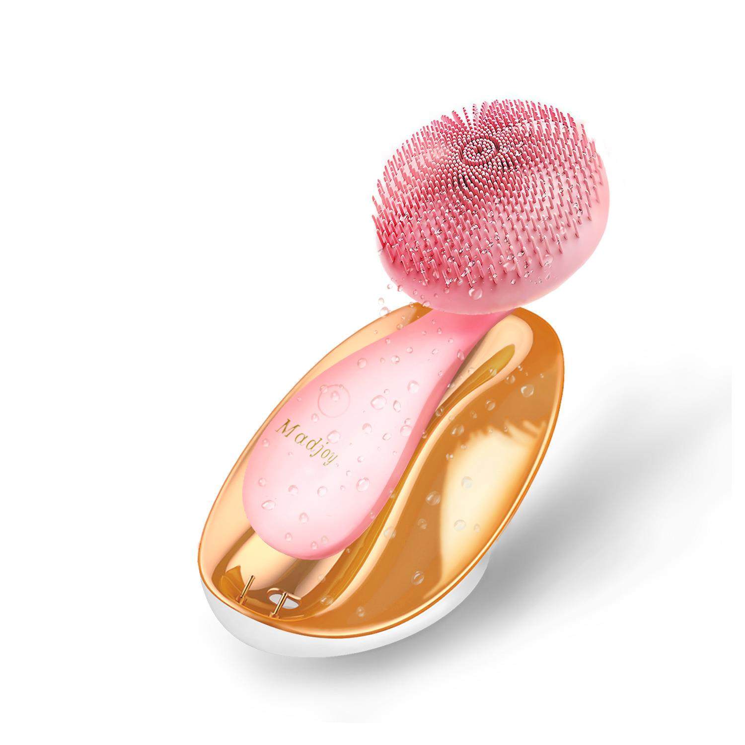 小如意硅胶洁面仪彩盒充电式旋转洗脸刷磁珠旋转洁面仪搓揉洗脸刷