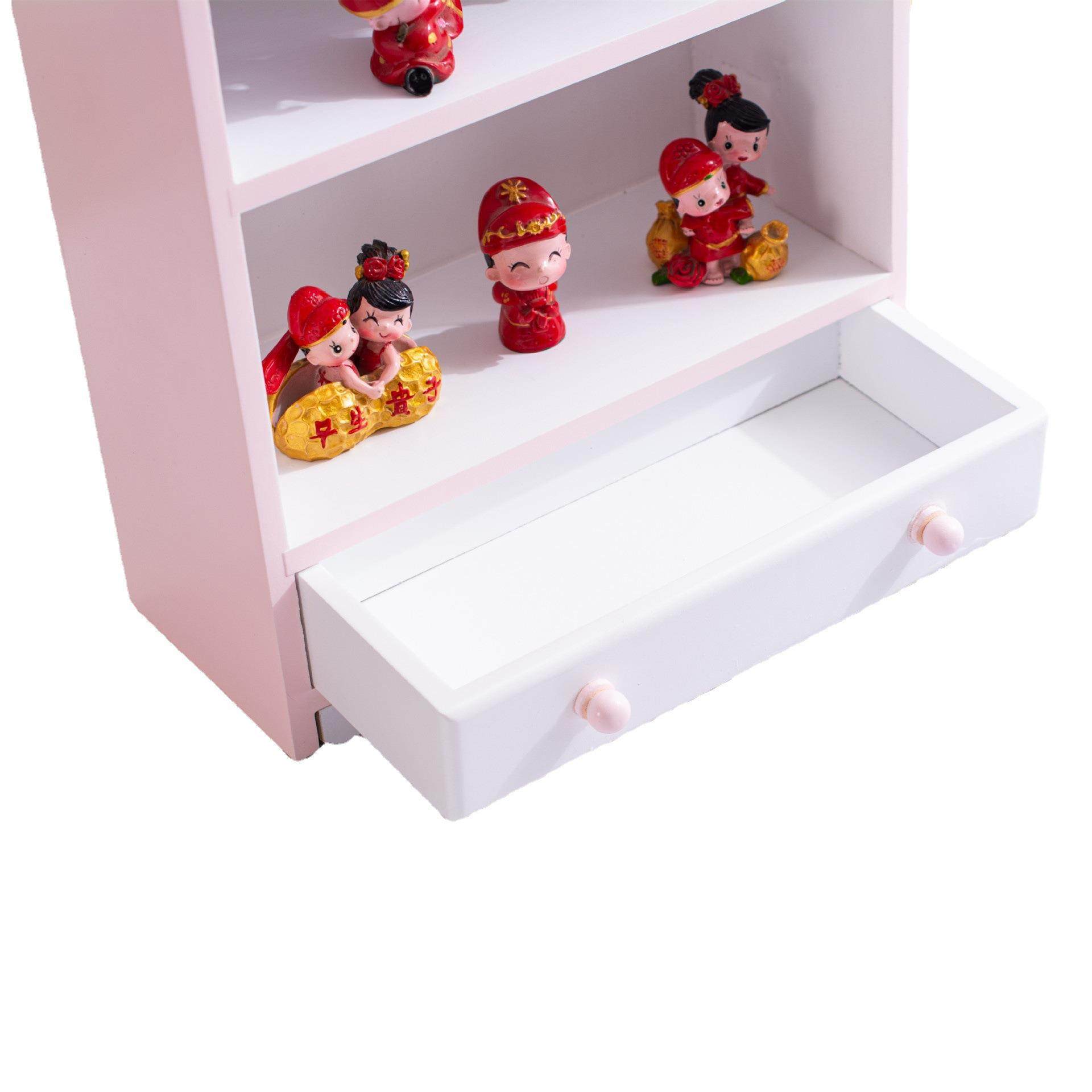 现代简约木质置物架桌面整理玩具公仔收纳柜化妆品手办摆件展示架,收纳整理,书桌收纳置物架,淘宝优惠券,粉丝福利购,淘宝优惠卷