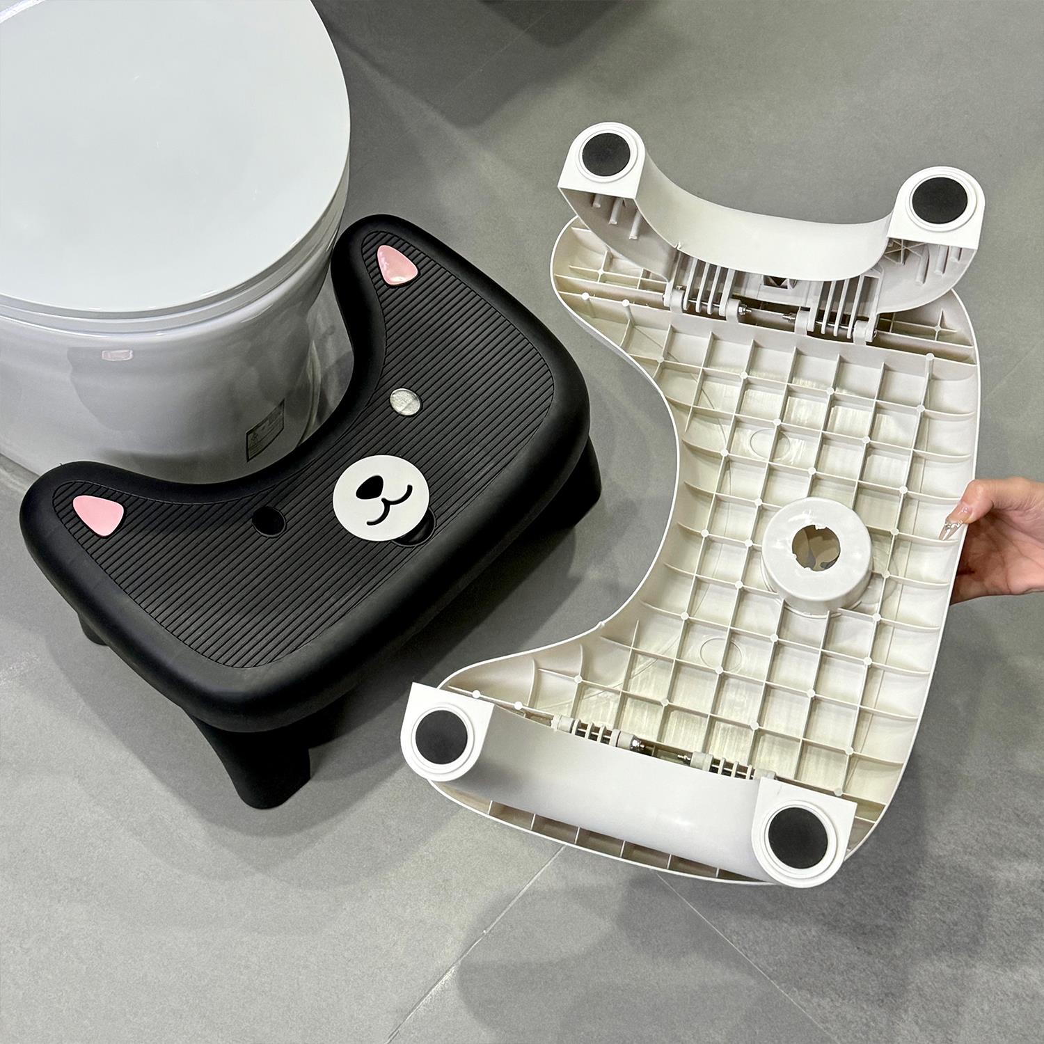 马桶凳家用厕所蹲坑可折叠踩脚凳化妆室垫脚椅儿童坐便加高小凳子