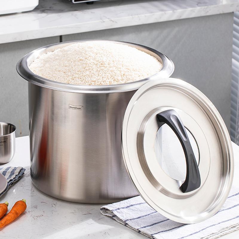 慕厨米桶家用防虫防潮密封304不锈钢食品级加厚储粮面粉米缸