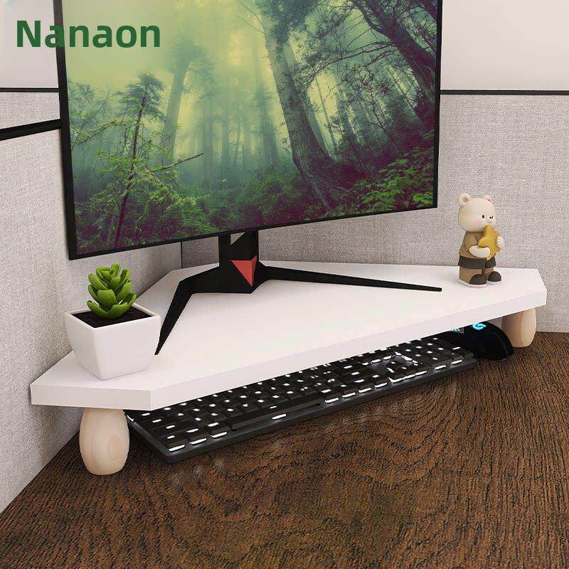 转角显示器增高架电脑桌三角置物架显示屏三角形架子台式电脑垫高