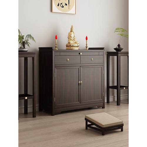 新中式黑胡桃实木家用关公财神供桌香案佛台现代佛堂供佛桌贡台桌