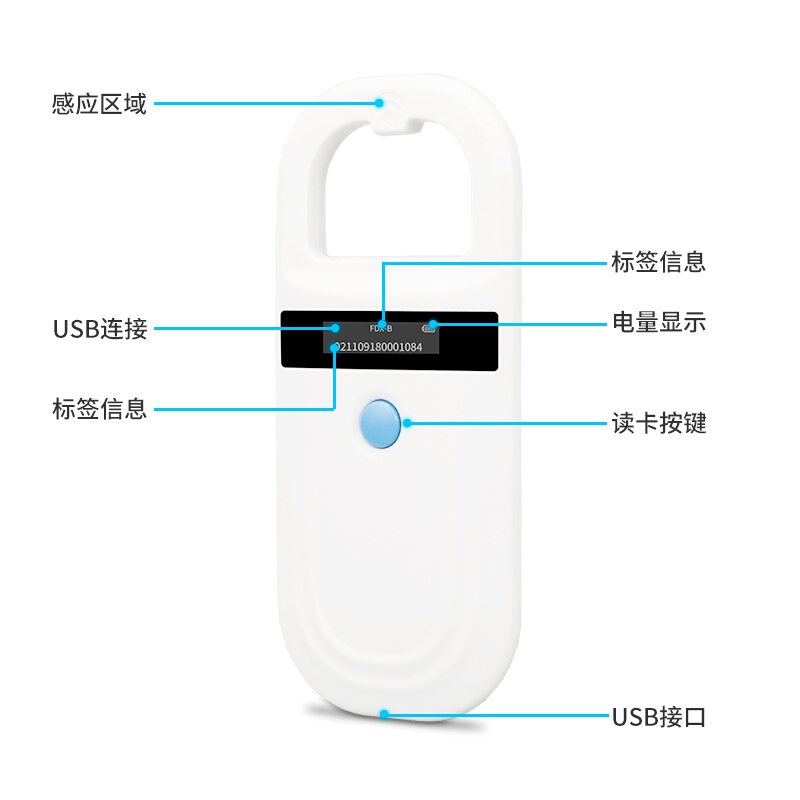 宠物医院芯片扫描仪134.2检测狗猫马兽类动物芯片扫码器