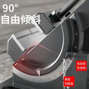 角度平口钳倾斜钻床台虎钳3寸4寸台钻夹具台钳 易之力可倾导杆式