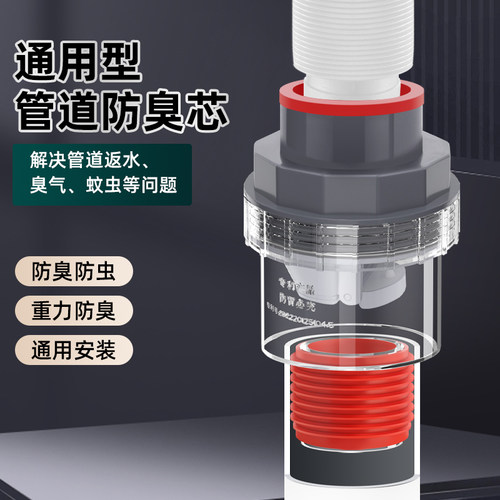 厨房下水管防反水接头