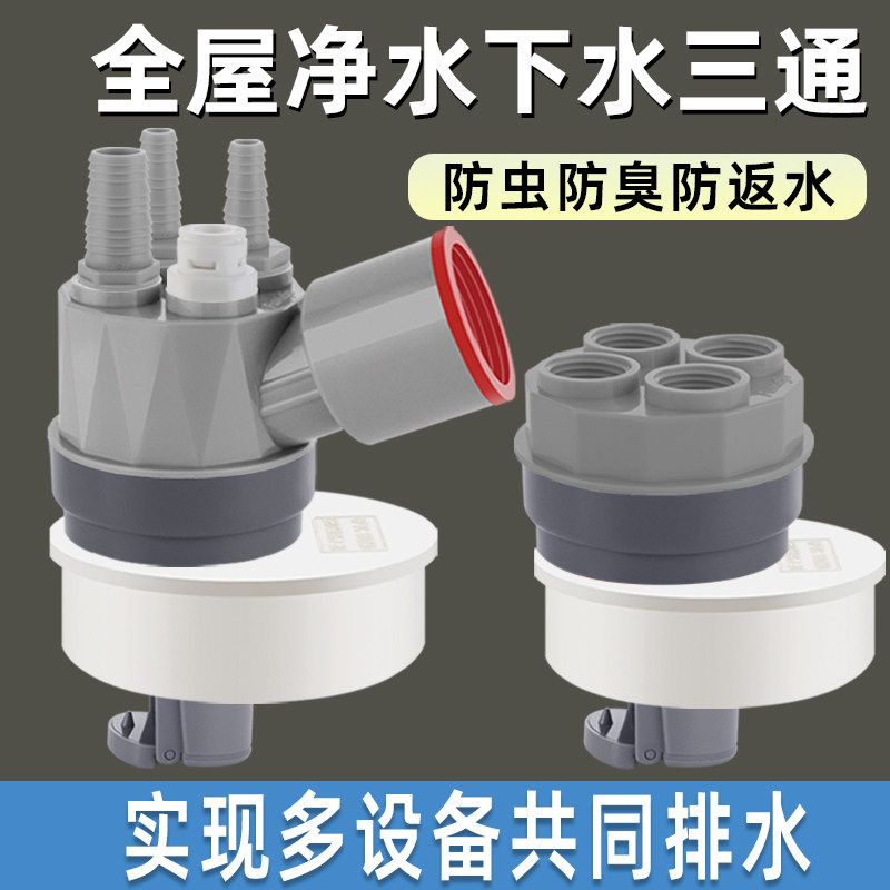 中央净水全屋软水水槽下水器接头