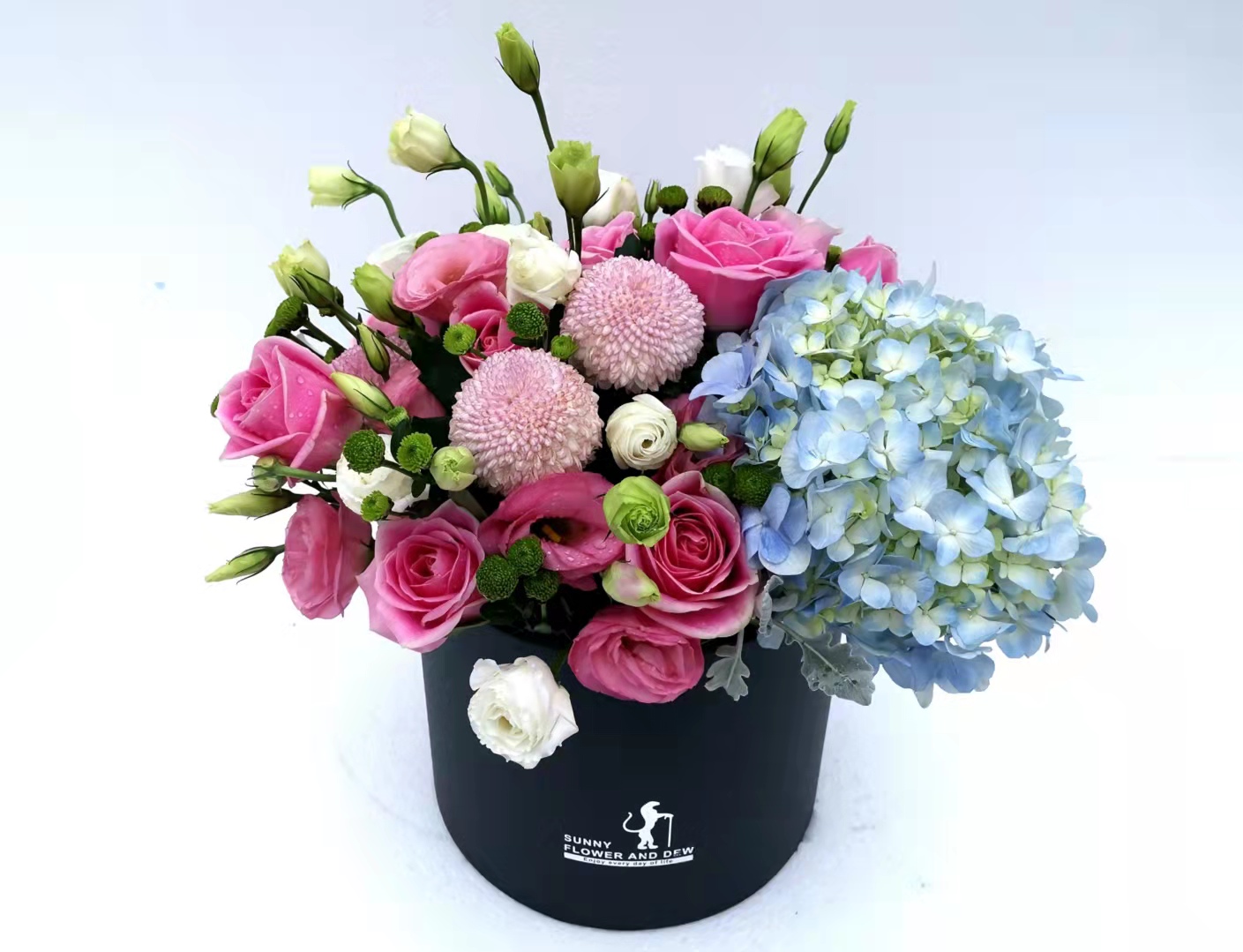 鲜花速递同城玫瑰混搭手提开业花篮上海北京杭州深圳生日花店送花