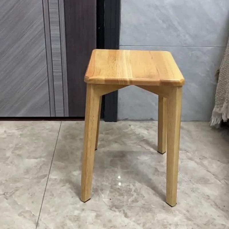 实木小凳子家用可叠放矮凳客厅高板凳简约结实方凳餐桌餐椅木凳子