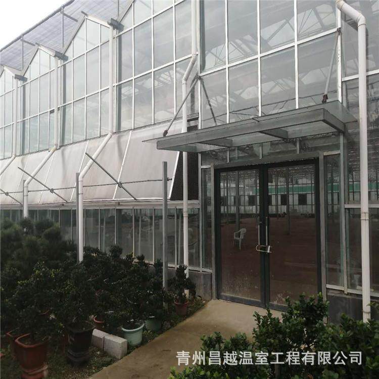新型连栋实用型pc阳光板温室大棚全自动控制钢管骨架设计智能温室