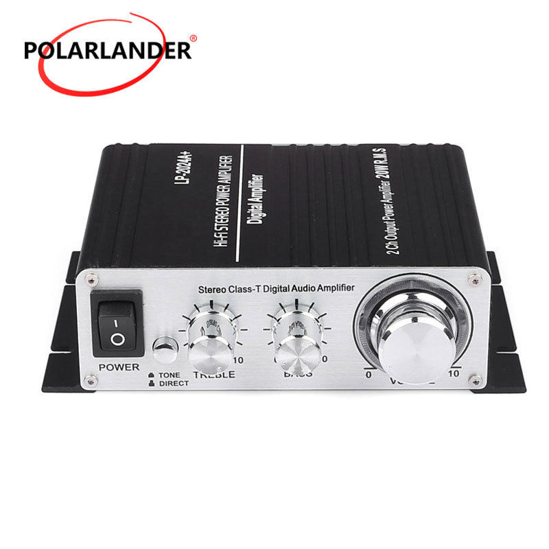 LP-2024A T类HI-FI数字功放机5A立体声T类数字音频 低音炮2X20W