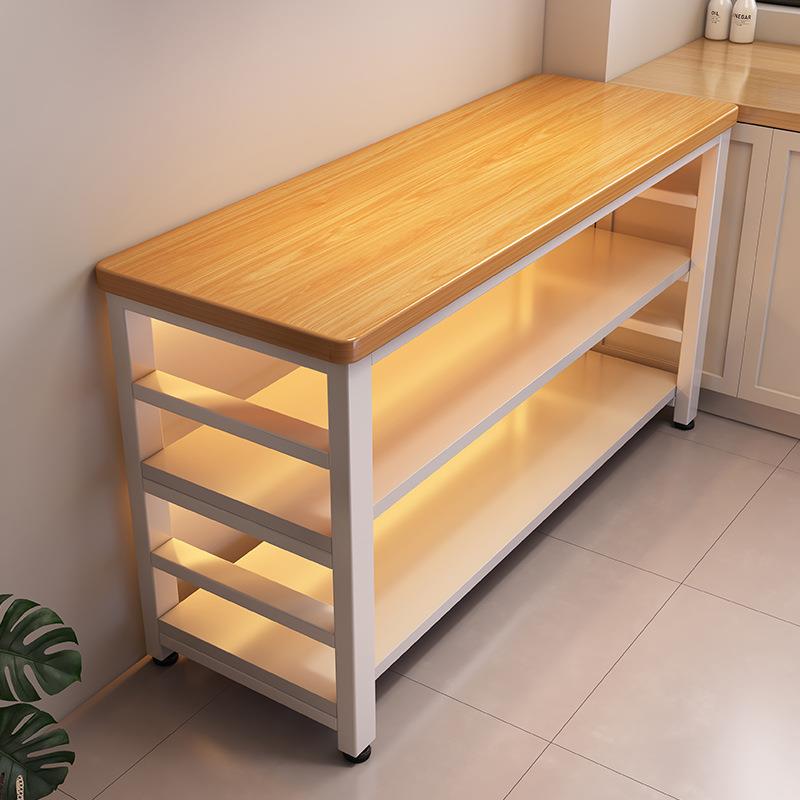 厨房多功能置物架落地切菜桌子工作台多层储物架子靠墙一体餐边柜