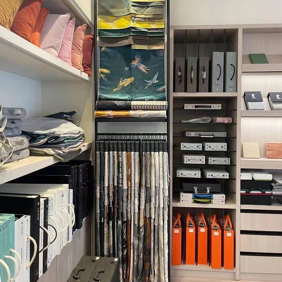 窗帘吊卡展示架家纺布艺布料样品色卡面料小样本家居软装货架展架