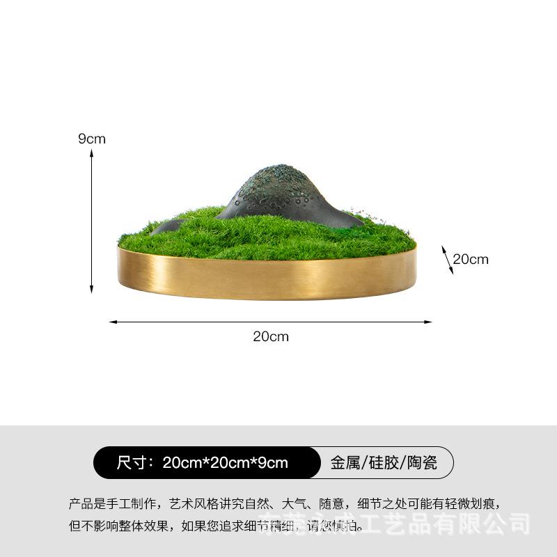 新中式永生苔藓盆景摆件茶室会议室洽谈室小摆件