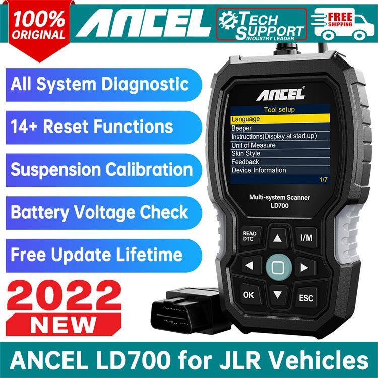 ANCELLD700OBD2扫描仪捷豹路虎全系统诊断工具电池注册机油重置