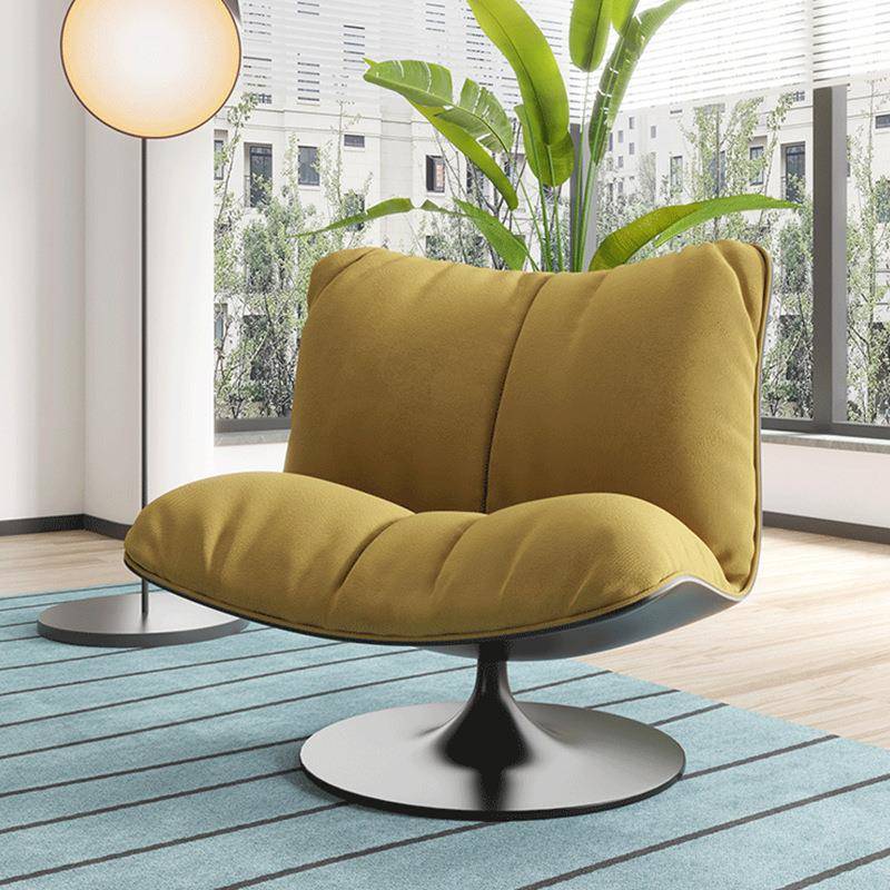 设计师baxter极简休闲客厅创意轻奢现代单人玻璃钢旋转鸭嘴沙发椅
