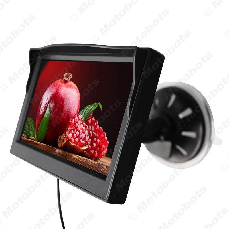 12V-24V5寸车载LCD监视器吸盘数字显示屏后视倒车显示屏