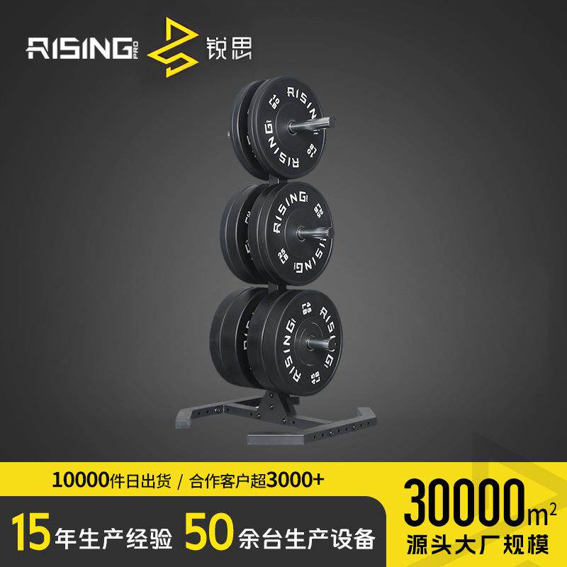 杠铃铃片存储架放置架家用商用私教健身房杠铃架奥杆片三层收纳架