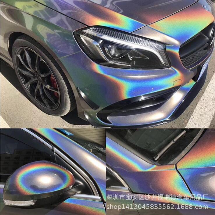汽车改色膜锦绣灰七彩星空镭射改色膜炫彩全车身贴纸车身改色膜