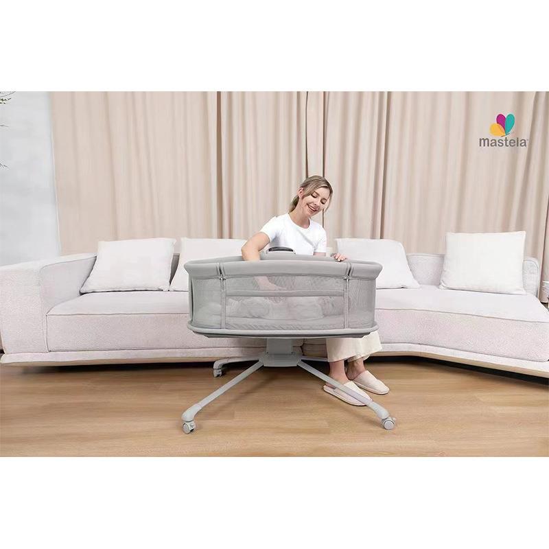 mastela婴儿电动摇床宝宝哄娃睡觉新生儿摇篮床儿童安抚椅躺椅