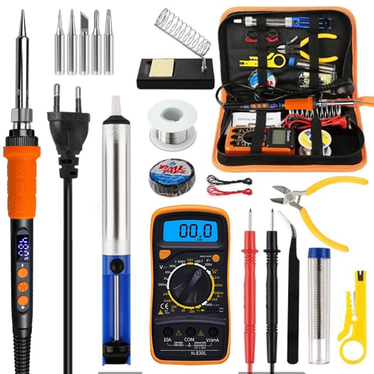 万用表电烙铁套装电子维修电工具学生组合家用909A/B烙铁套装90W
