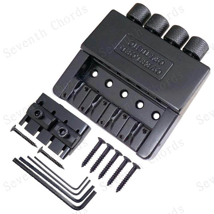 HeadlessBass无头电贝司琴桥拉弦板贝斯弦桥下驹黑