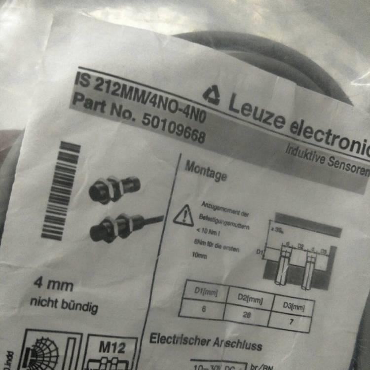 Leuze劳易测接近开关IS112MM/4NO-4E0/ISS212MM/2NC-8N0-M12