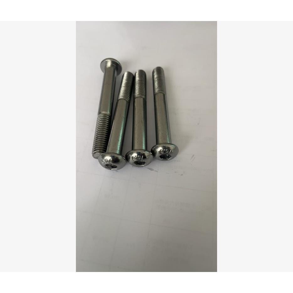 10.9级ISO7380内六角平圆头机螺钉镀铬M10*75-30(牙长30）