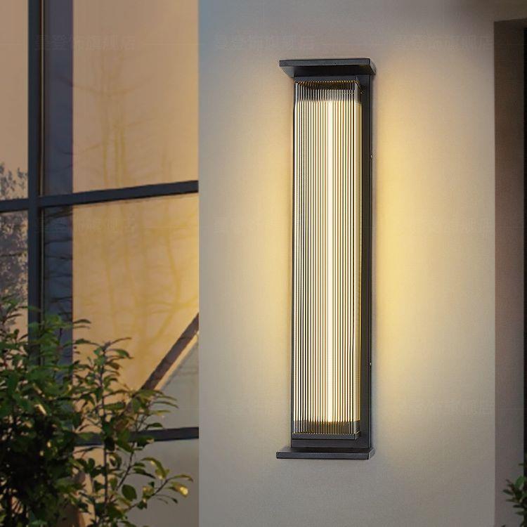 大门灯别墅轻灯花防水长条壁灯户外简约花园外防门口室外奢壁灯院