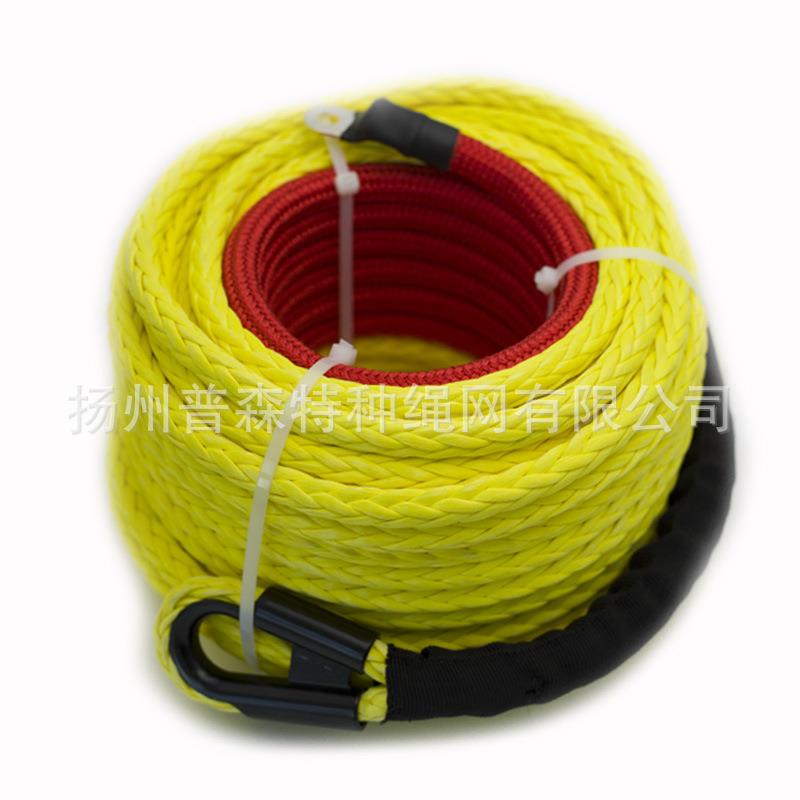 普森特种绳10mm*28米牵引绳高强度汽车绞盘绳拖车绳