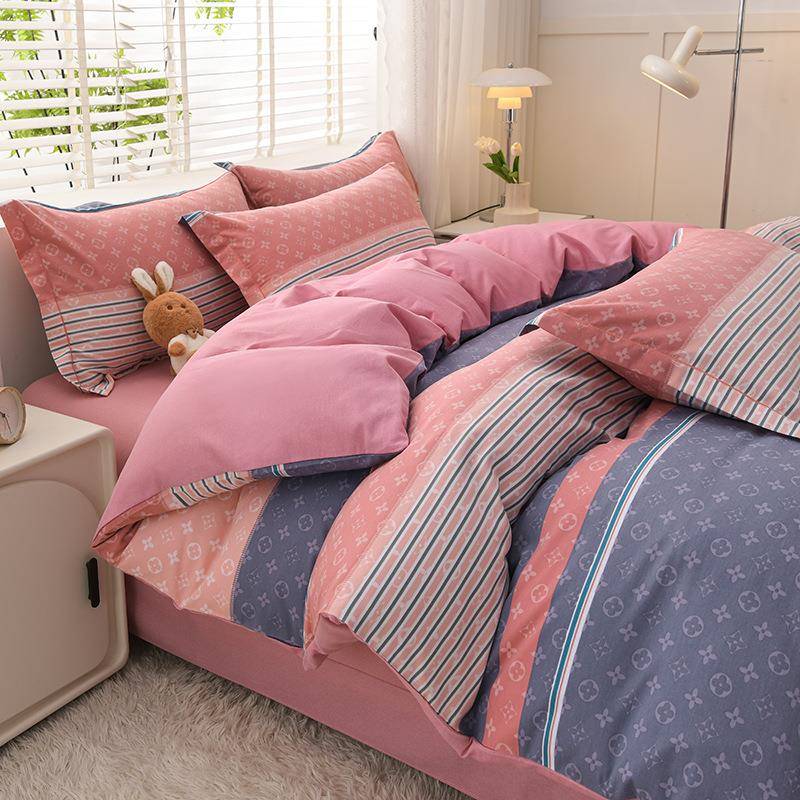 亲肤全棉床单被套高档床上用品a类四季通用加厚100纯棉磨毛四件套