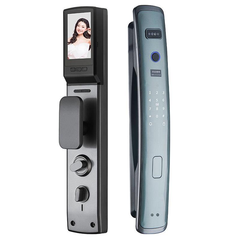 智能门锁指纹锁电子锁监控实时抓拍家用木门防盗门通用锁