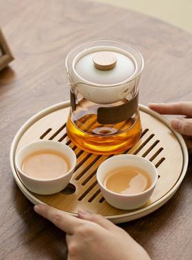 小青柑专用泡茶壶干泡盘陶瓷茶盘家用茶具蓄水壶承懒人自动冲茶器