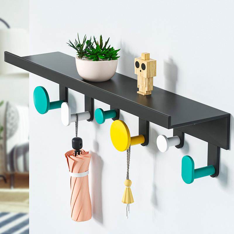 玄关挂钩进门置物架收纳壁挂墙上免打孔入户门钥匙衣服粘钩挂