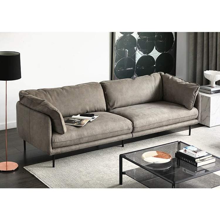 北欧表情HUG科技布艺沙发意式简约小户型客厅双三人位磨砂布沙发