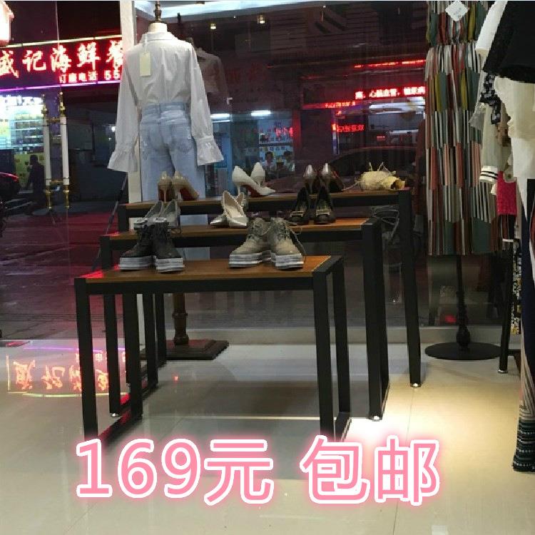 流水台服装货架木质展示台陈列台高低台中岛架服装店陈列桌子包邮