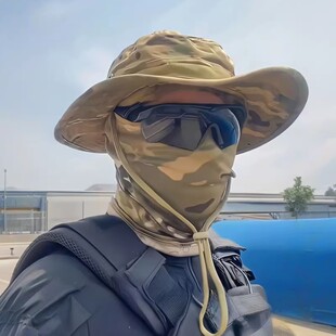 渔夫帽男款防晒大帽檐男士夏季防晒面罩户外徒步骑车钓鱼渔夫帽子