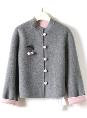 断码【小禾家双面穿大衣丨樱桃系列】670g加厚外套#5AM580-25243