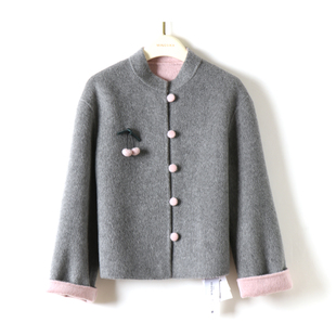 5AM580 断码 670g加厚外套 樱桃系列 25243 小禾家双面穿大衣