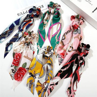 推荐Retro printing bundle hair band headwear lady hair ring