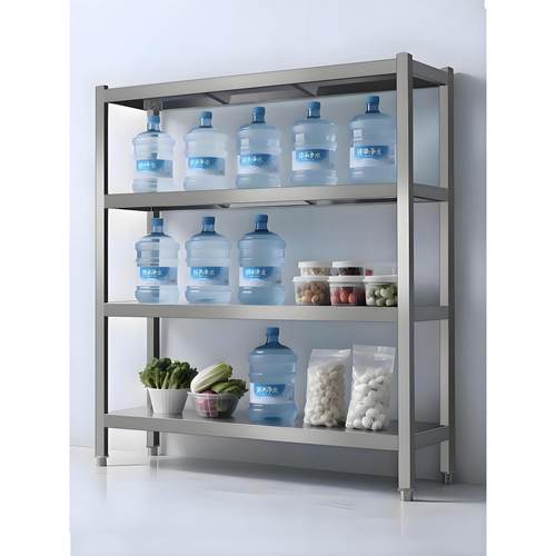 不锈钢厨房层架方腿加厚组装货架台面上架饭店储物陈列展示商用