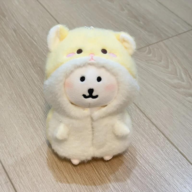 小仓鼠连体衣自嘲熊娃衣10cm斗篷棉花娃娃衣服海星体毛绒玩偶头套