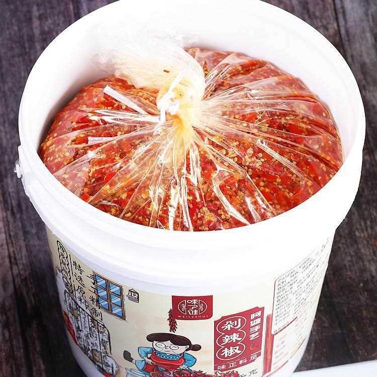 大桶湖南特产剁辣椒商用蒜蓉剁椒酱小米辣特辣餐饮调料青红辣椒批