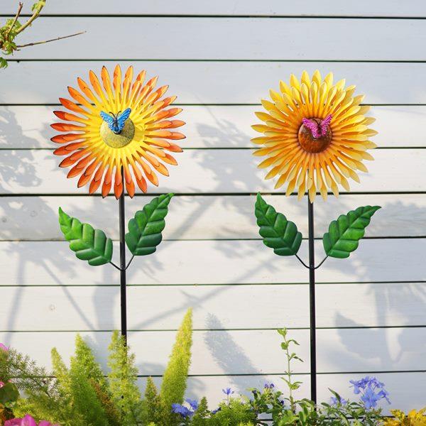 花园铁艺风车户外庭院装饰摆件露台创意网红小院子阳台布置造景