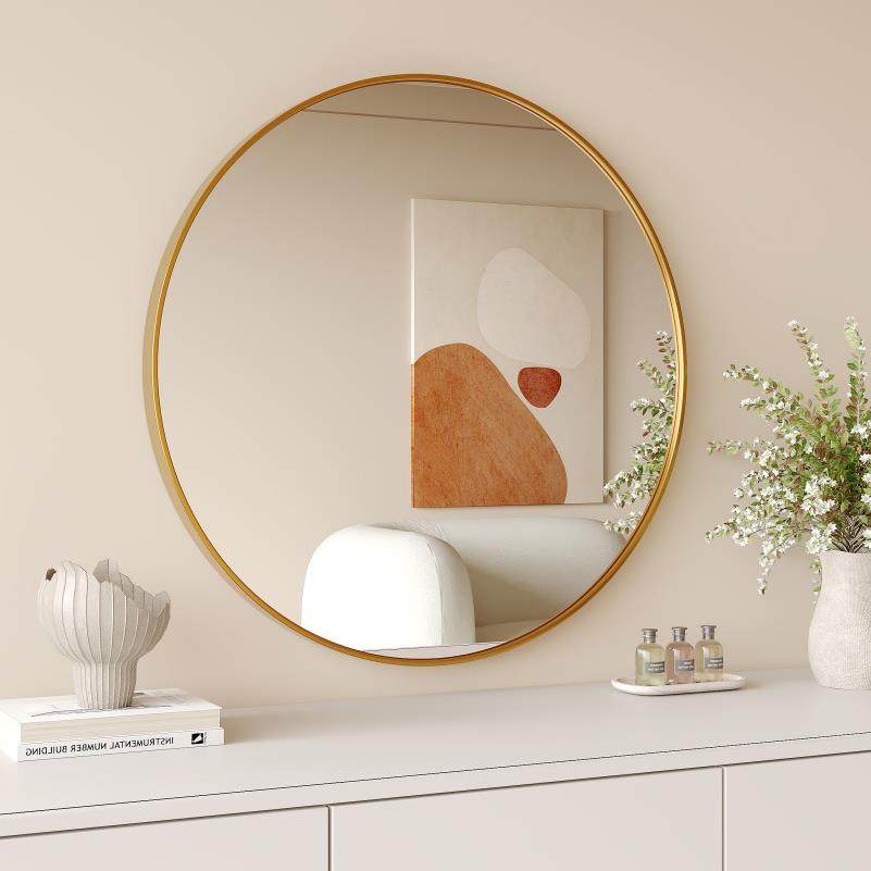 化妆镜壁挂圆镜子贴墙自粘女生家用卧室化妆台镜子免打孔浴室镜子,住宅家具,淘宝优惠券,粉丝福利购,淘宝优惠卷