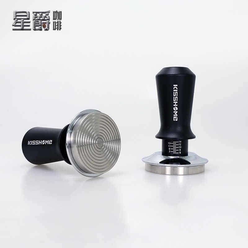 咖啡压粉器恒力51mm弹力30磅自动回弹填压双弹簧压粉锤平底螺纹底