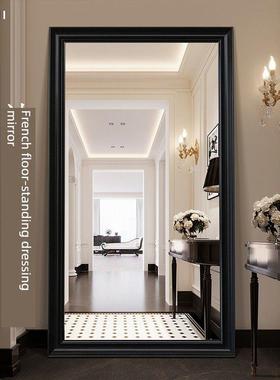 中世纪覆古试衣镜全身落地式家居服装店镜可悬挂、可立壁挂式入口