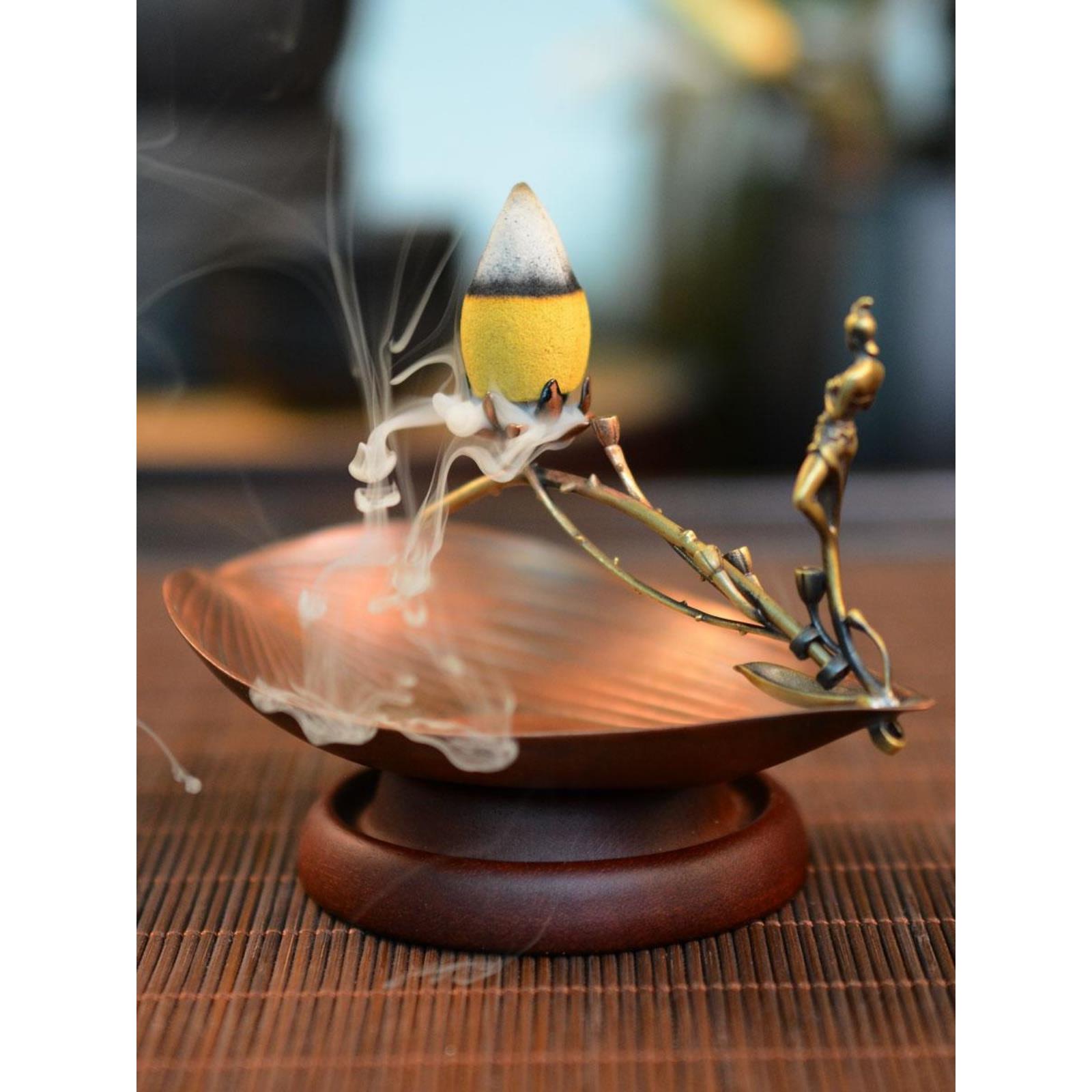 凡尚一物花世界纯铜香炉倒流香茶宠书房檀香熏艺术香插线香道礼物