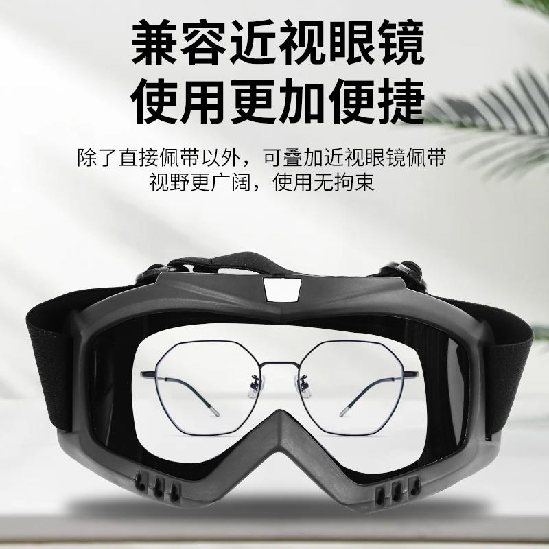 防灰尘防雾高清护目镜头戴式电焊工防打眼护目镜骑行防风眼镜劳保