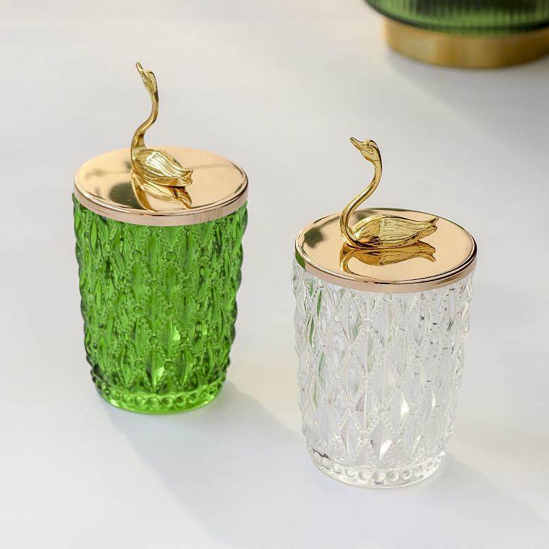 时尚轻奢牙签盒家用高颜值客厅酒店 浴室棉签盒玻璃收纳罐北欧ins,收纳整理,牙签盒,淘宝优惠券,粉丝福利购,淘宝优惠卷